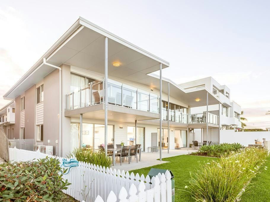 Sandbox Apartments building on Pacific Parade, Tugun, seen from the beach