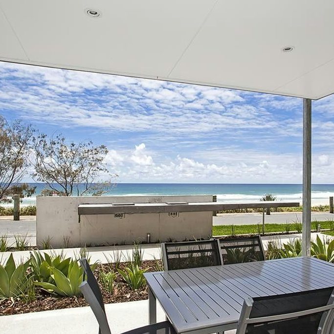 Ocean view from a Sandbox apartment balcony