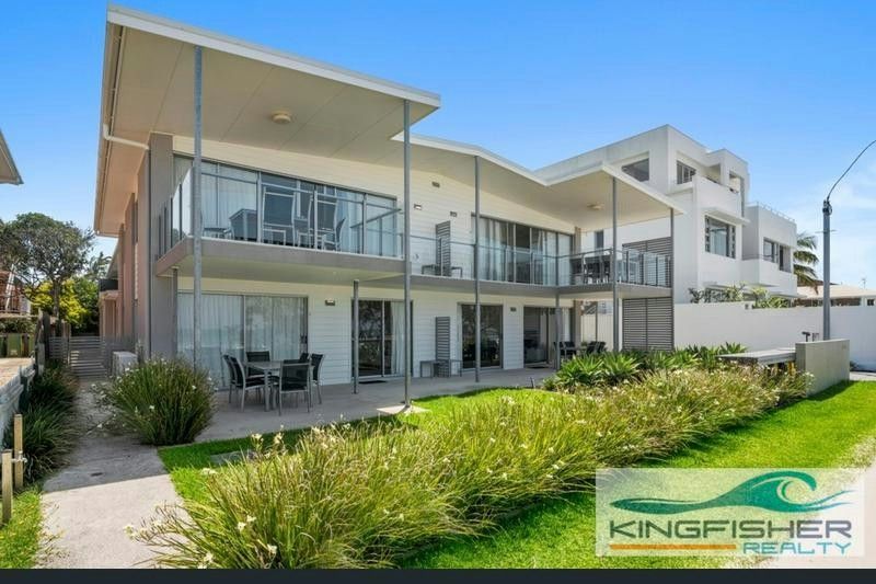 Ocean front apartments at Tugun seen from the beach