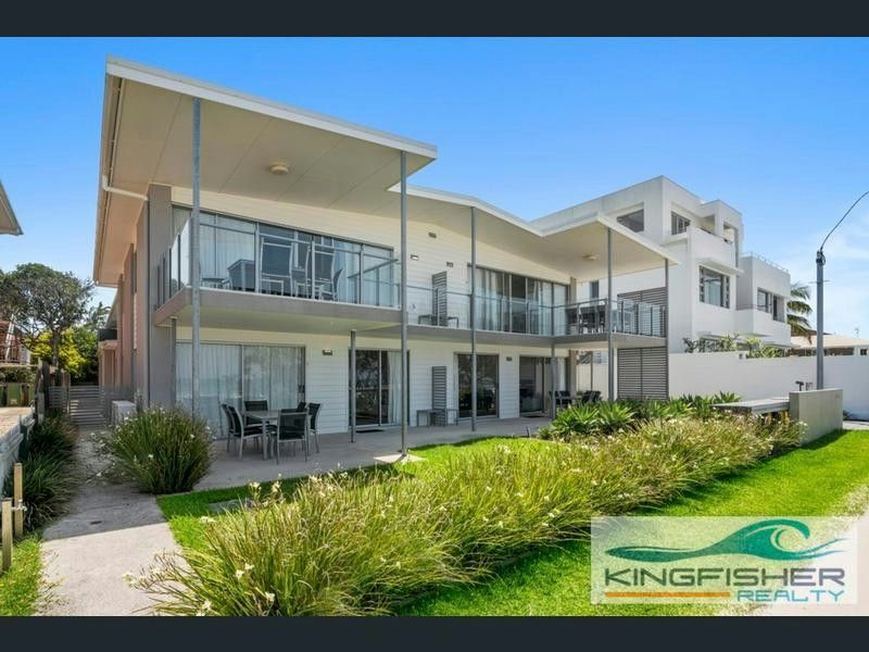 Ocean front apartments at Tugun, seen from the beach